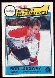 1983-84 O-Pee-Chee #365 Rod Langway HL