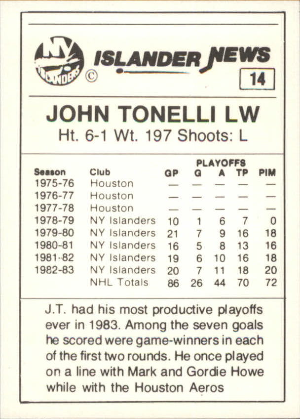 B6633- 1984 Islanders News New York Hk Cards 1-38 -You Pick- 15+ FREE US SHIP - Picture 29 of 77
