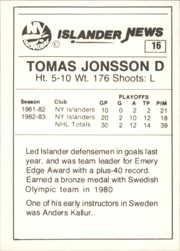 B6633- 1984 Islanders News New York Hk Cards 1-38 -You Pick- 15+ FREE US SHIP - Picture 33 of 77