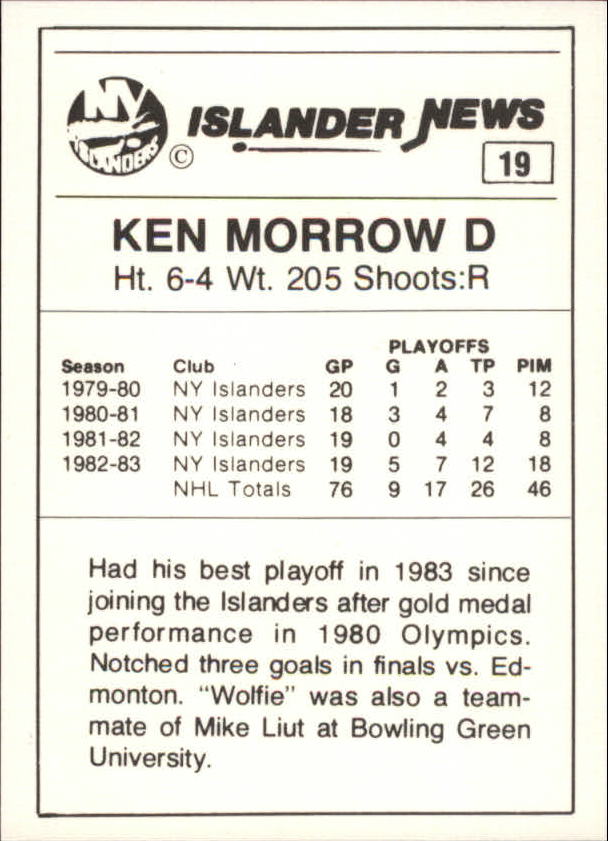 B6633- 1984 Islanders News New York Hk Cards 1-38 -You Pick- 15+ FREE US SHIP - Picture 39 of 77