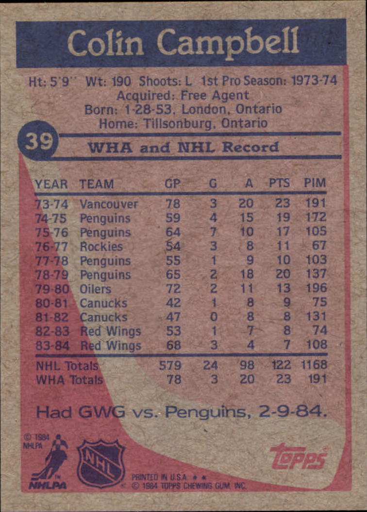 B2090- 1984-85 Topps Hockey Card #s 1-165 +Rookies -You Pick- 15+ FREE US SHIP - Picture 94 of 339