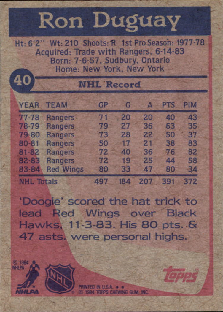 B2090- 1984-85 Topps Hockey Card #s 1-165 +Rookies -You Pick- 15+ FREE US SHIP - Picture 98 of 339