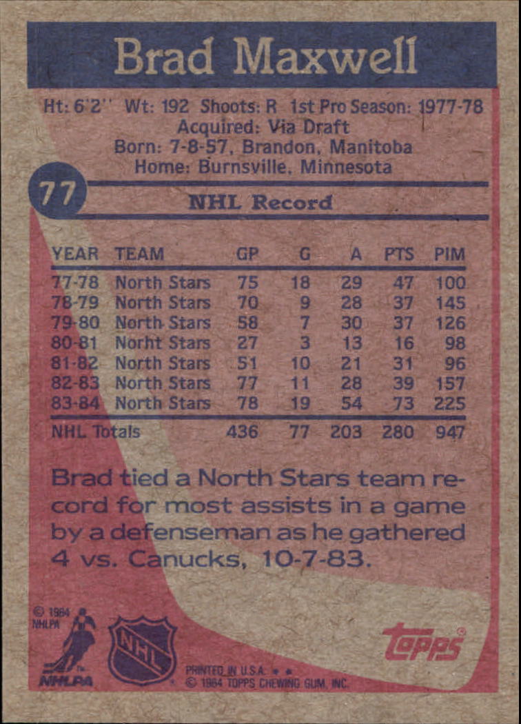 B2090- 1984-85 Topps Hockey Card #s 1-165 +Rookies -You Pick- 15+ FREE US SHIP - Picture 184 of 339