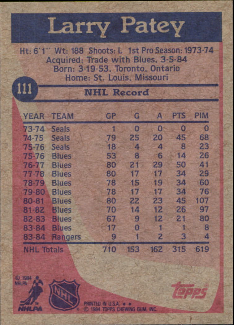 B2090- 1984-85 Topps Hockey Card #s 1-165 +Rookies -You Pick- 15+ FREE US SHIP - Picture 257 of 339