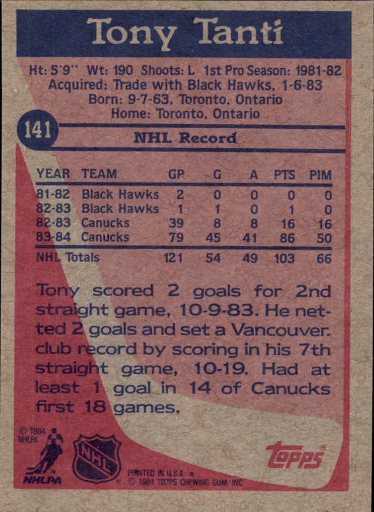 B2090- 1984-85 Topps Hockey Card #s 1-165 +Rookies -You Pick- 15+ FREE US SHIP - Picture 301 of 339