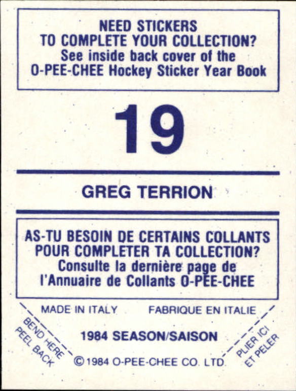 A0150- 1984-85 O Pee Chee Sticker Hk Karten 1-292 -du Pick- 15 + Gratis US - Bild 25 von 419