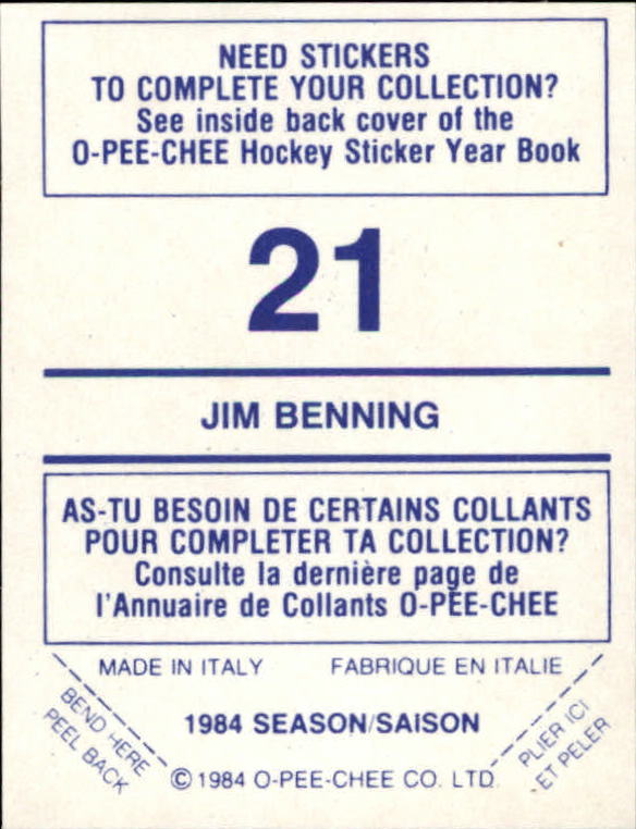A0150- 1984-85 O Pee Chee Sticker Hk Karten 1-292 -du Pick- 15 + Gratis US - Bild 27 von 419