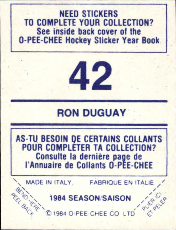 A0150- 1984-85 O Pee Chee Sticker Hk Karten 1-292 -du Pick- 15 + Gratis US - Bild 63 von 419