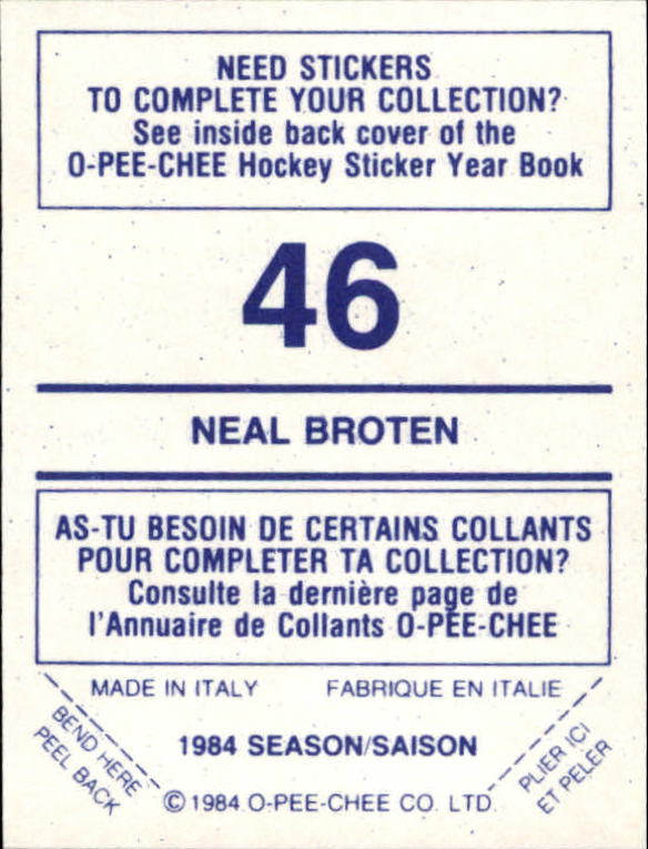 A0150- 1984-85 O Pee Chee Sticker Hk Karten 1-292 -du Pick- 15 + Gratis US - Bild 69 von 419