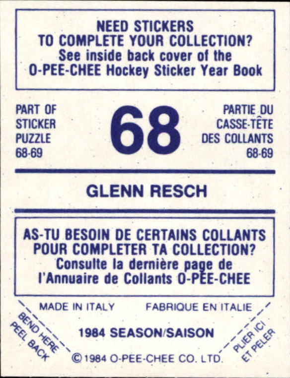 A0150- 1984-85 O Pee Chee Sticker Hk Karten 1-292 -du Pick- 15 + Gratis US - Bild 99 von 419