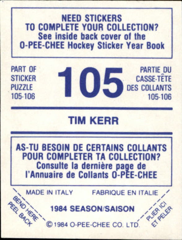 A0150- 1984-85 O Pee Chee Sticker Hk Karten 1-292 -du Pick- 15 + Gratis US - Bild 163 von 419