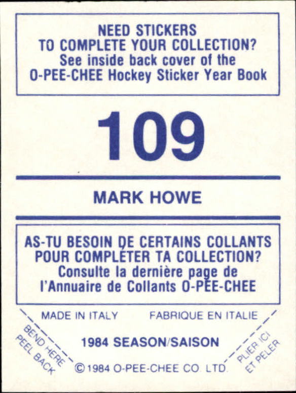 A0150- 1984-85 O Pee Chee Sticker Hk Karten 1-292 -du Pick- 15 + Gratis US - Bild 171 von 419