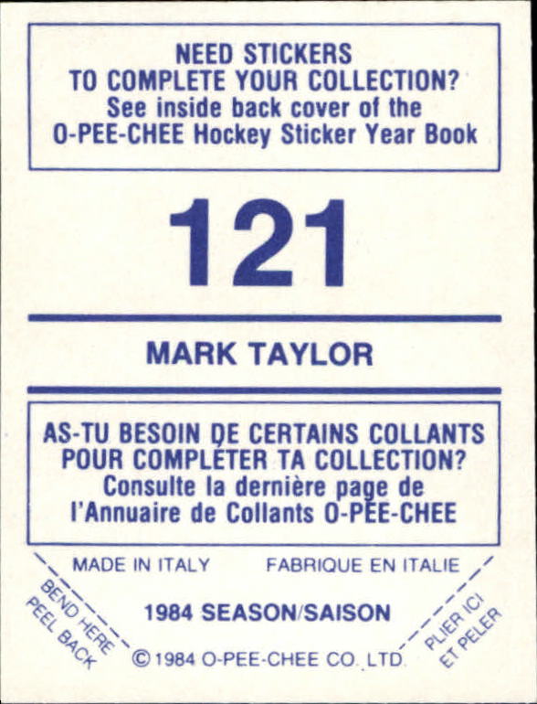 A0150- 1984-85 O Pee Chee Sticker Hk Karten 1-292 -du Pick- 15 + Gratis US - Bild 193 von 419
