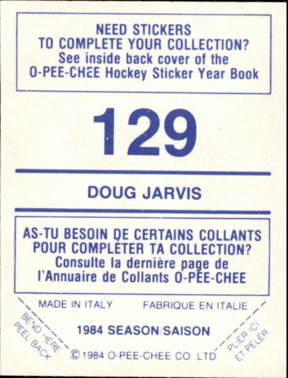 A0150- 1984-85 O Pee Chee Sticker Hk Karten 1-292 -du Pick- 15 + Gratis US - Bild 207 von 419
