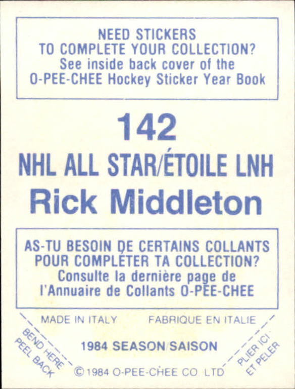 A0150- 1984-85 O Pee Chee Sticker Hk Karten 1-292 -du Pick- 15 + Gratis US - Bild 227 von 419