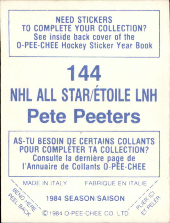 A0150- 1984-85 O Pee Chee Sticker Hk Karten 1-292 -du Pick- 15 + Gratis US - Bild 229 von 419