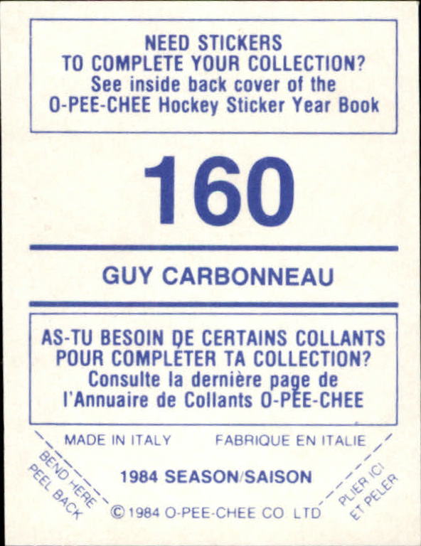 A0150- 1984-85 O Pee Chee Sticker Hk Karten 1-292 -du Pick- 15 + Gratis US - Bild 249 von 419