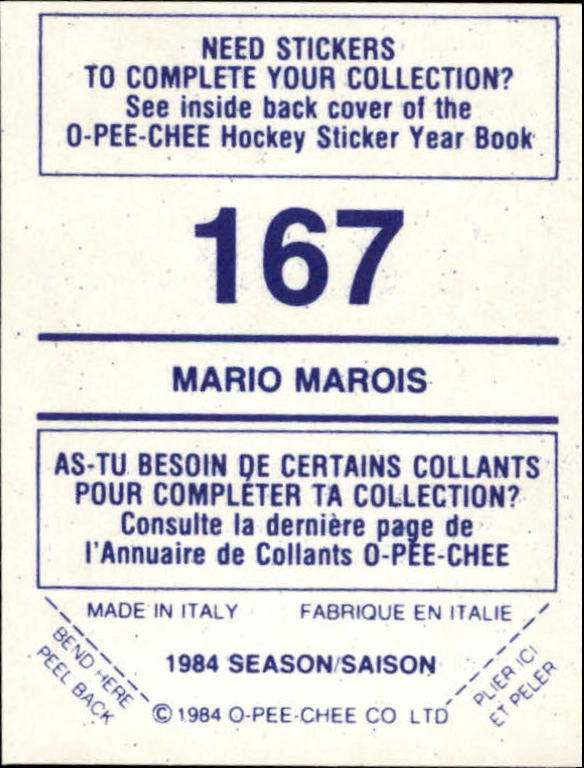 A0150- 1984-85 O Pee Chee Sticker Hk Karten 1-292 -du Pick- 15 + Gratis US - Bild 261 von 419