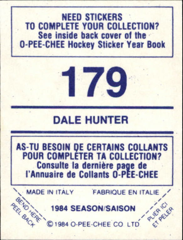 A0150- 1984-85 O Pee Chee Sticker Hk Karten 1-292 -du Pick- 15 + Gratis US - Bild 285 von 419