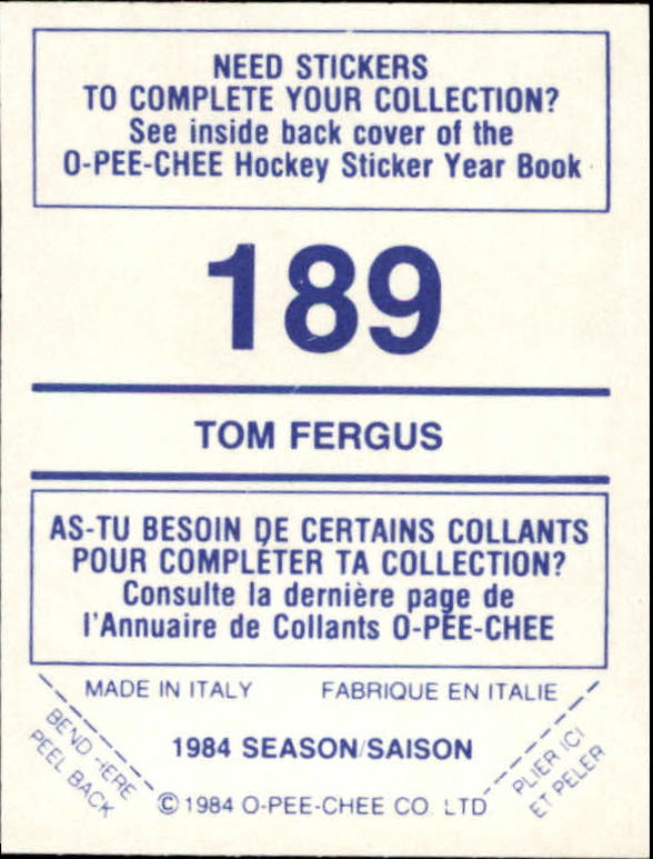 A0150- 1984-85 O Pee Chee Sticker Hk Karten 1-292 -du Pick- 15 + Gratis US - Bild 301 von 419
