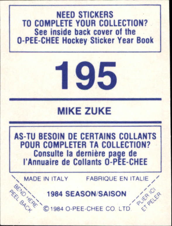 A0150- 1984-85 O Pee Chee Sticker Hk Karten 1-292 -du Pick- 15 + Gratis US - Bild 313 von 419