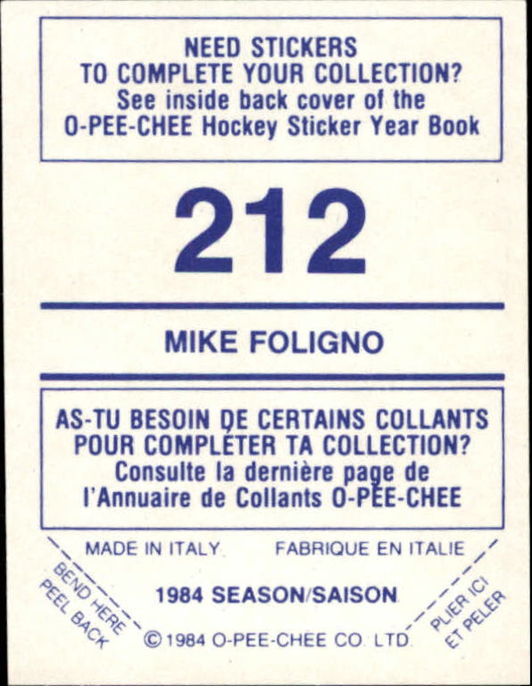 A0150- 1984-85 O Pee Chee Sticker Hk Karten 1-292 -du Pick- 15 + Gratis US - Bild 337 von 419