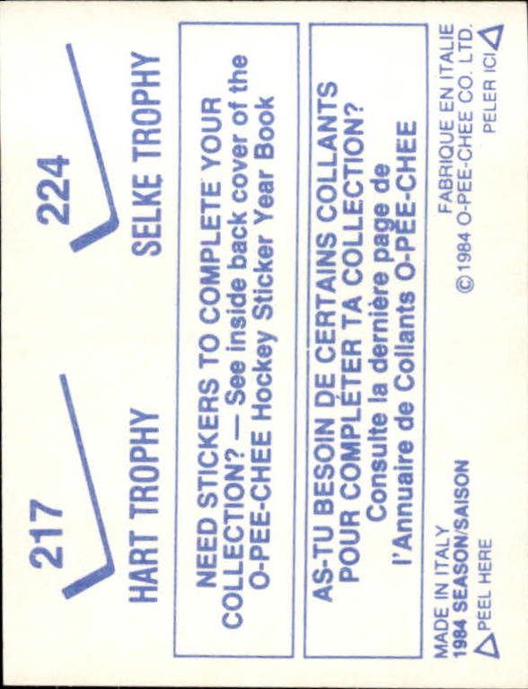 A0150- 1984-85 O Pee Chee Sticker Hk Karten 1-292 -du Pick- 15 + Gratis US - Bild 347 von 419