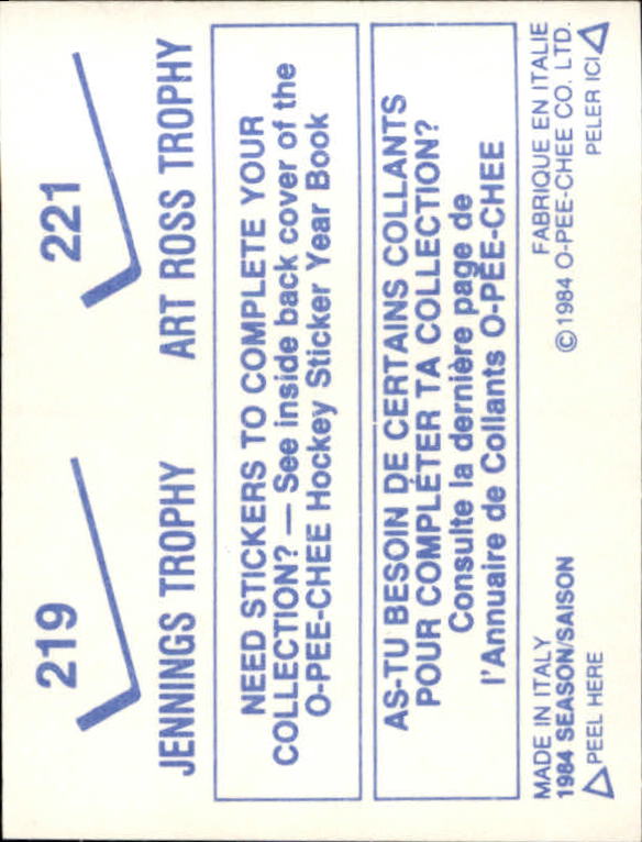 A0150- 1984-85 O Pee Chee Sticker Hk Karten 1-292 -du Pick- 15 + Gratis US - Bild 349 von 419