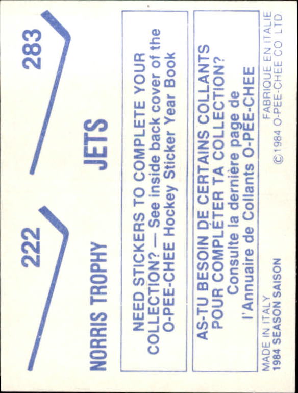 A0150- 1984-85 O Pee Chee Sticker Hk Karten 1-292 -du Pick- 15 + Gratis US - Bild 353 von 419