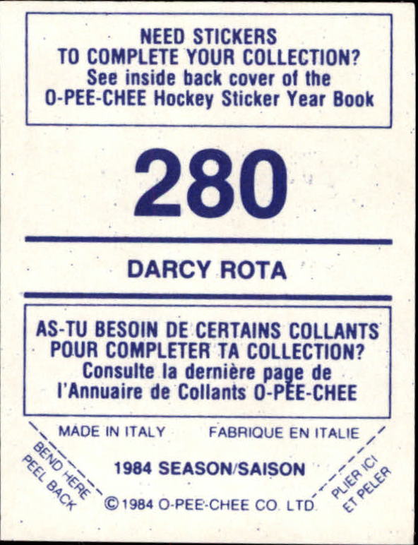 A0150- 1984-85 O Pee Chee Sticker Hk Karten 1-292 -du Pick- 15 + Gratis US - Bild 401 von 419