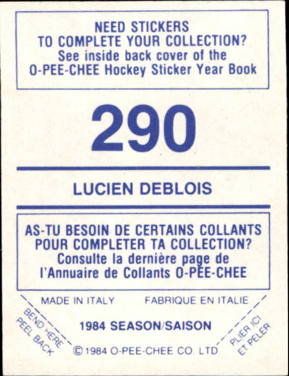 A0150- 1984-85 O Pee Chee Sticker Hk Karten 1-292 -du Pick- 15 + Gratis US - Bild 415 von 419