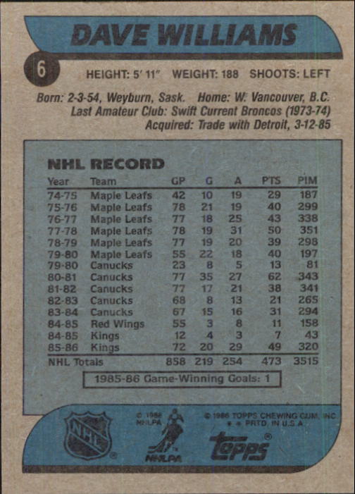 B1059- 1986-87 Topps Hockey Card #s 1-198 +Inserts -You Pick- 15+ FREE US SHIP - Picture 263 of 392