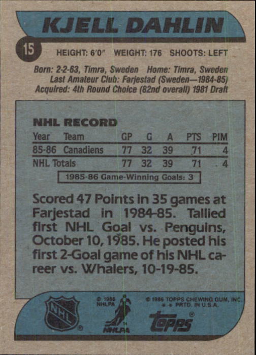 B1059- 1986-87 Topps Hockey Card #s 1-198 +Inserts -You Pick- 15+ FREE US SHIP - Picture 15 of 392
