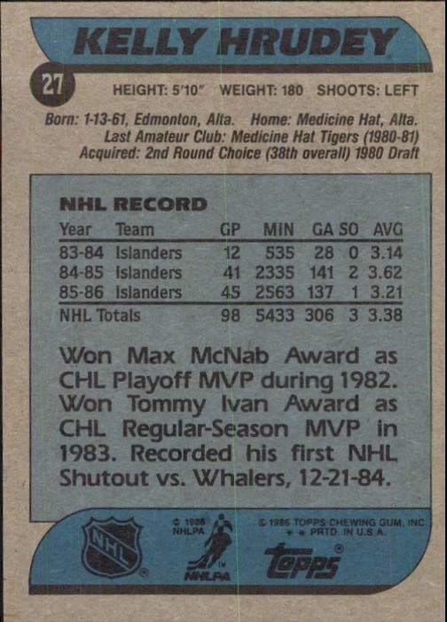 B1059- 1986-87 Topps Hockey Card #s 1-198 +Inserts -You Pick- 15+ FREE US SHIP - Picture 316 of 392