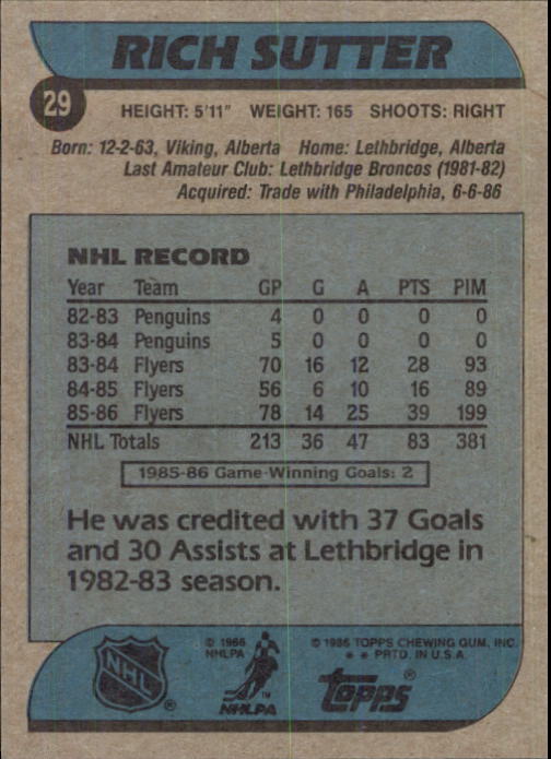B1059- 1986-87 Topps Hockey Card #s 1-198 +Inserts -You Pick- 15+ FREE US SHIP - Picture 33 of 392