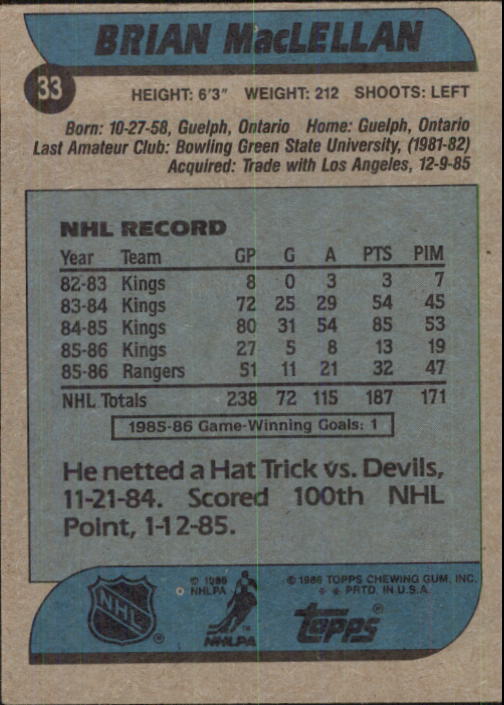 B1059- 1986-87 Topps Hockey Card #s 1-198 +Inserts -You Pick- 15+ FREE US SHIP - Picture 39 of 392