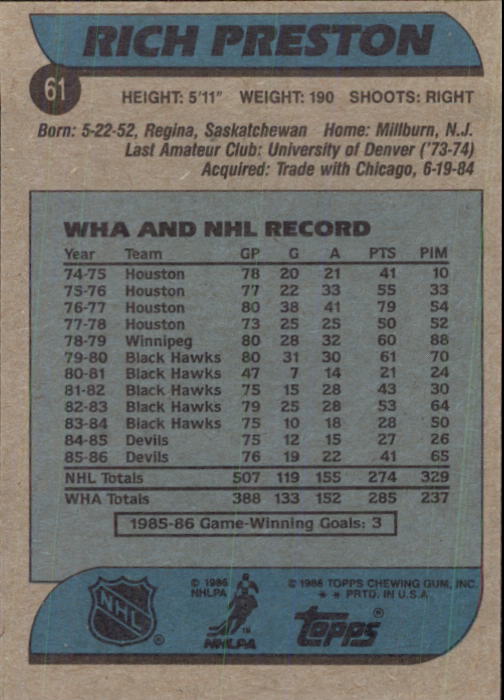 B1059- 1986-87 Topps Hockey Card #s 1-198 +Inserts -You Pick- 15+ FREE US SHIP - Picture 77 of 392