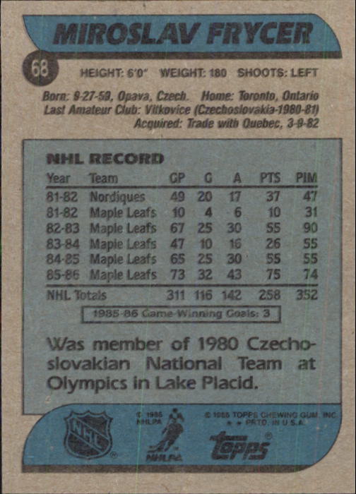 B1059- 1986-87 Topps Hockey Card #s 1-198 +Inserts -You Pick- 15+ FREE US SHIP - Picture 87 of 392