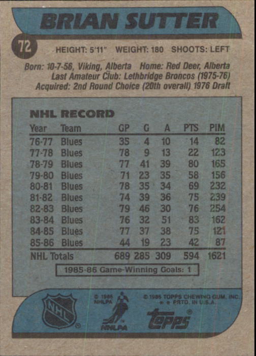 B1059- 1986-87 Topps Hockey Card #s 1-198 +Inserts -You Pick- 15+ FREE US SHIP - Picture 279 of 392