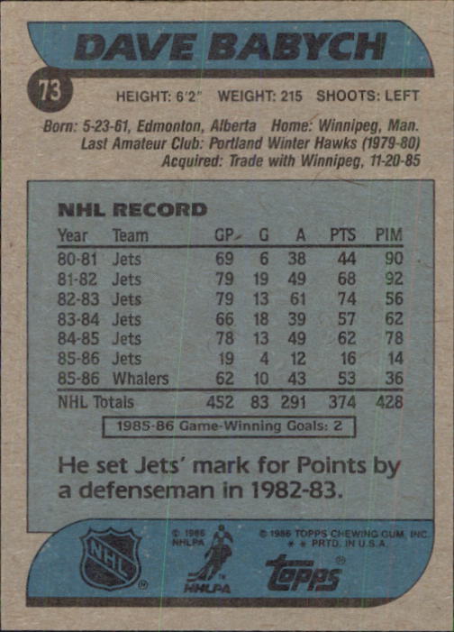 B1059- 1986-87 Topps Hockey Card #s 1-198 +Inserts -You Pick- 15+ FREE US SHIP - Picture 91 of 392