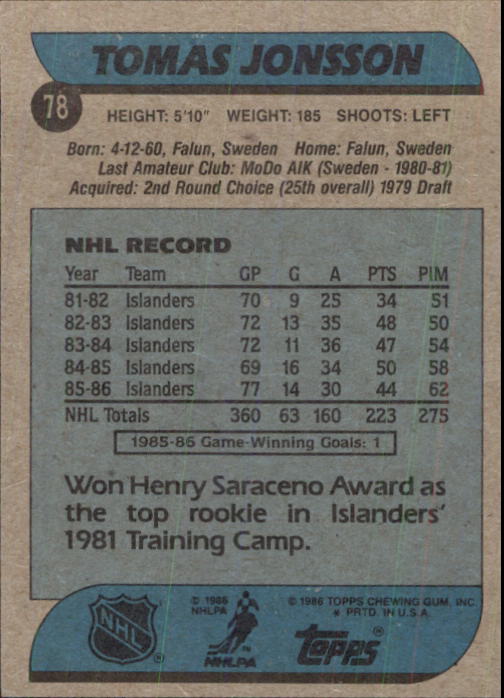B1059- 1986-87 Topps Hockey Card #s 1-198 +Inserts -You Pick- 15+ FREE US SHIP - Picture 99 of 392