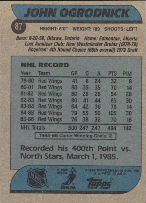 B1059- 1986-87 Topps Hockey Card #s 1-198 +Inserts -You Pick- 15+ FREE US SHIP - Picture 111 of 392