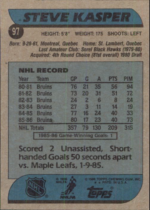 B1059- 1986-87 Topps Hockey Card #s 1-198 +Inserts -You Pick- 15+ FREE US SHIP - Picture 117 of 392