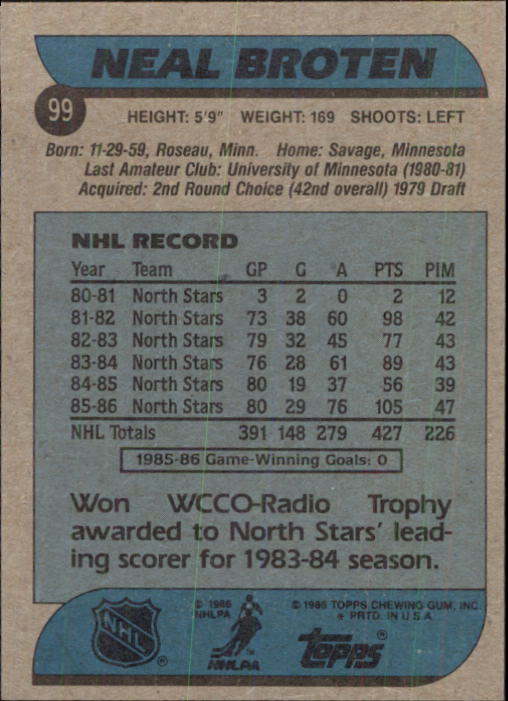 B1059- 1986-87 Topps Hockey Card #s 1-198 +Inserts -You Pick- 15+ FREE US SHIP - Picture 119 of 392