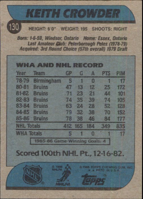 B1059- 1986-87 Topps Hockey Card #s 1-198 +Inserts -You Pick- 15+ FREE US SHIP - Picture 167 of 392