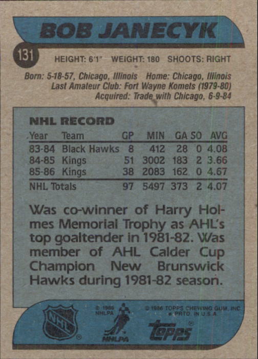 B1059- 1986-87 Topps Hockey Card #s 1-198 +Inserts -You Pick- 15+ FREE US SHIP - Picture 169 of 392