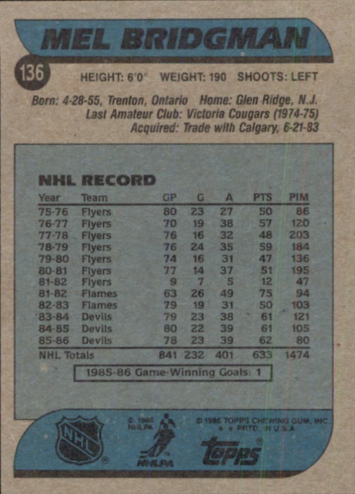 B1059- 1986-87 Topps Hockey Card #s 1-198 +Inserts -You Pick- 15+ FREE US SHIP - Picture 177 of 392