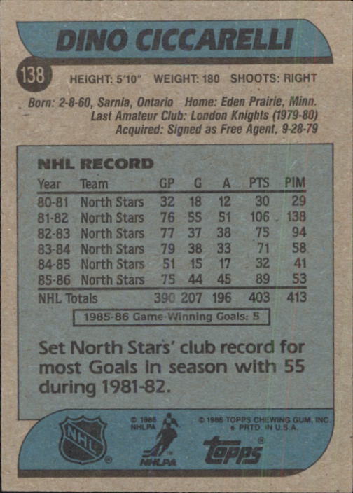 B1059- 1986-87 Topps Hockey Card #s 1-198 +Inserts -You Pick- 15+ FREE US SHIP - Picture 293 of 392