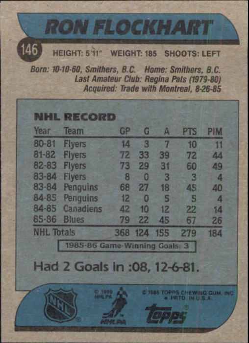 B1059- 1986-87 Topps Hockey Card #s 1-198 +Inserts -You Pick- 15+ FREE US SHIP - Picture 187 of 392