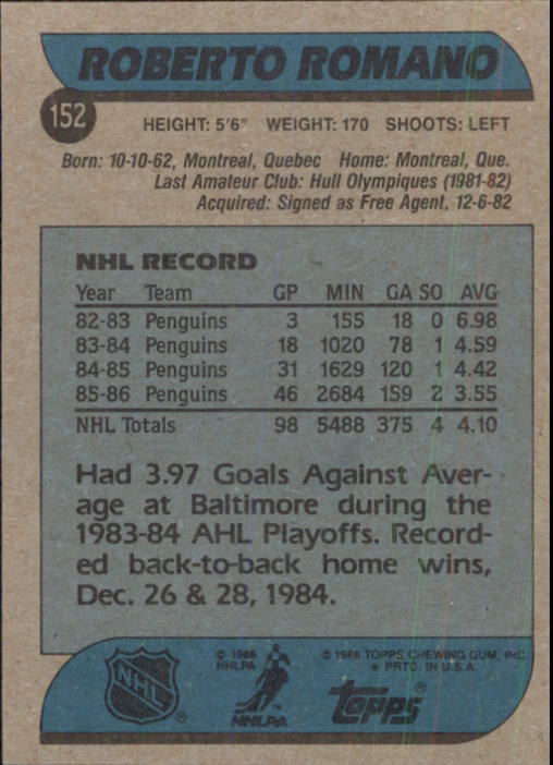 B1059- 1986-87 Topps Hockey Card #s 1-198 +Inserts -You Pick- 15+ FREE US SHIP - Picture 195 of 392